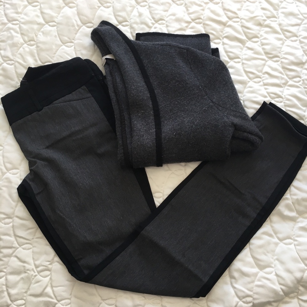 Black & grey two tone exact stretch pants